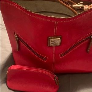 Dooney Bourke Red Pebble Leather